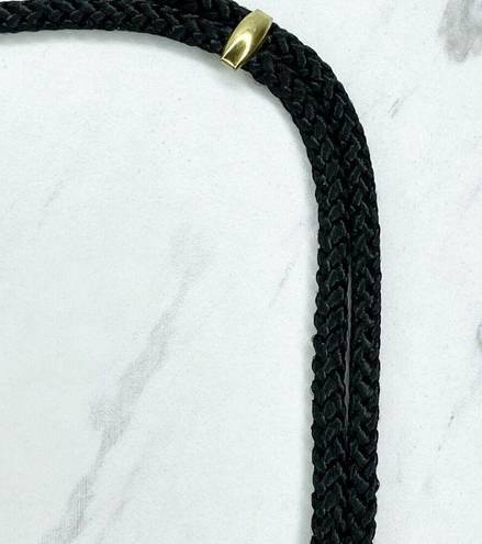 Twisted Gold Tone Black  Rope Butterfly Buckle Belt Size Small S
