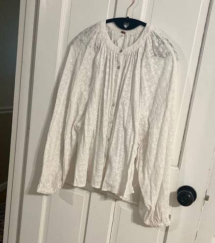 Free People  white peasant style top