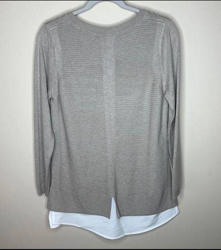 Hilary Radley  long sleeve layered look ridge sweater size Medium women