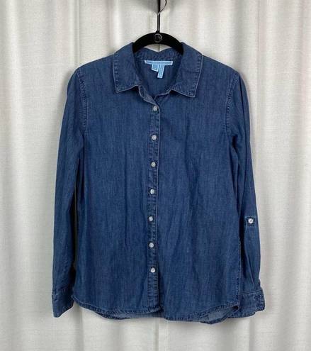 Draper James  Denim Long Sleeve Button Up Shirt Sz.4