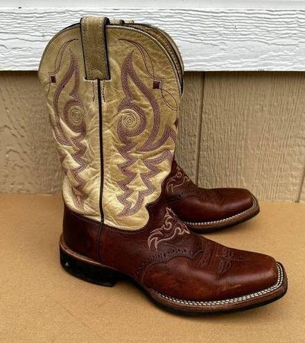 Justin Boots L5045 Tekno Crepe Brown Cowgirl Cowboy Western Women's Size 9 USA