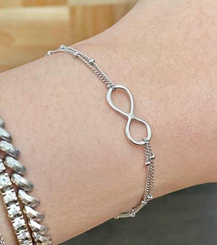 infinity Silver-tone Dainty  Bracelet