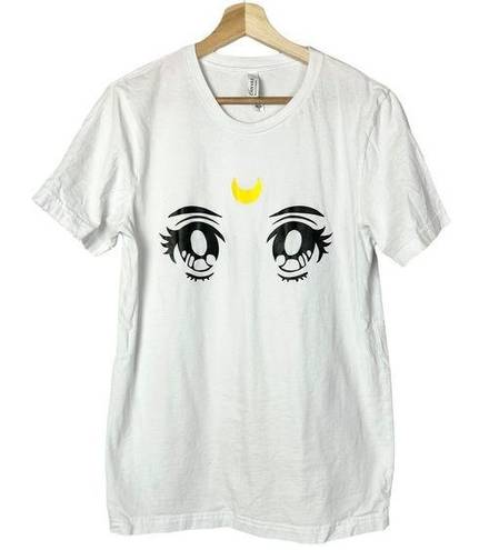 The Moon Sailor White Anime Eyes Short Sleeve T-Shirt M