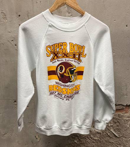 The Vintage Shop Vintage 1988 Washington Redskins Super Bowl XXII Champions White Crewneck Med M