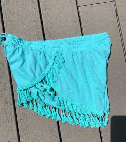 Victoria's Secret Victoria Secret Shorts Aquamarine Mint Green Tasseled Beach Womens S M