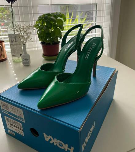 Boohoo Green Heels