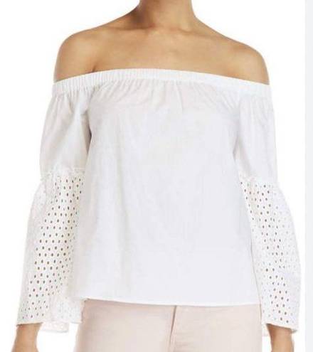 Rebecca Minkoff  Stephanie Eyelet Off The Shoulder Blouse Size Small Prairie Boho