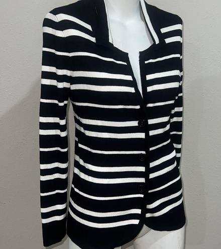 United States Sweaters  black and white striped button up cardigan