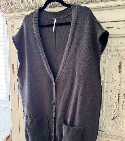 Free People NWOT  Oakleigh Vest in charcoal