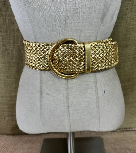 Disney Womens Wide Woven Gold Toned Belt Size S-M- L 0-40 Inches