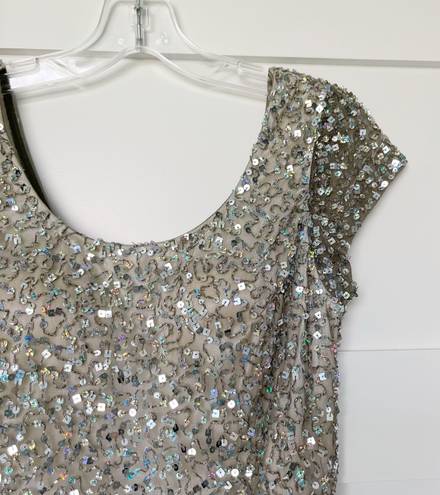 Boston Proper Champagne Sequin Dress