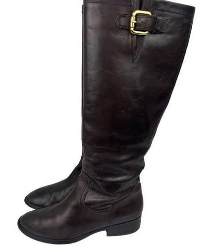 Ralph Lauren Lauren  Tall Brown Leather Riding Boots