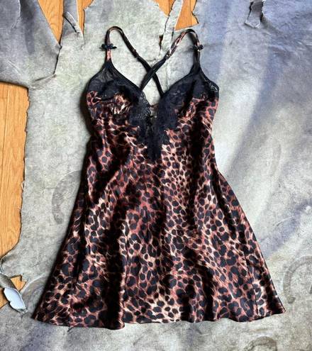 Frederick's of Hollywood  Leopard Slip Dress