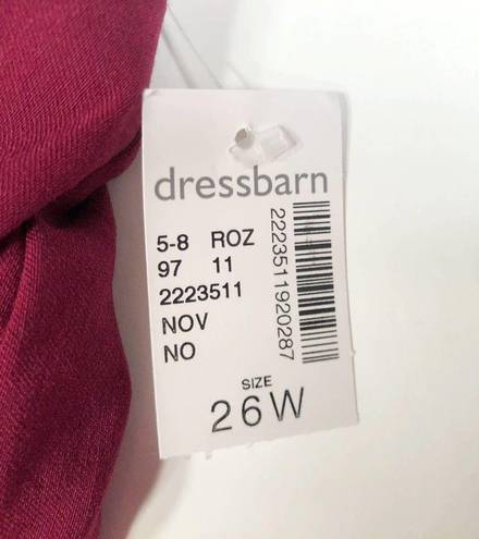 Dress Barn  Womens Plus Size 26W Pants Maroon Red Pull On Stretch Career Wear 839