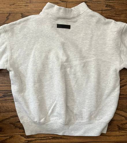 Fear of god ESSENTIALS  Light Oatmeal Mock Neck Sweatshirt