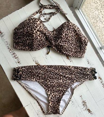 Victoria's Secret Victoria secret animal print leopard bikini set