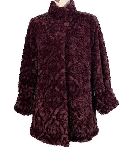 Dennis Basso NWOT -  Rosette Faux Fur Coat - Size S