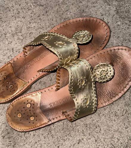 Jack Rogers Gold Sandals