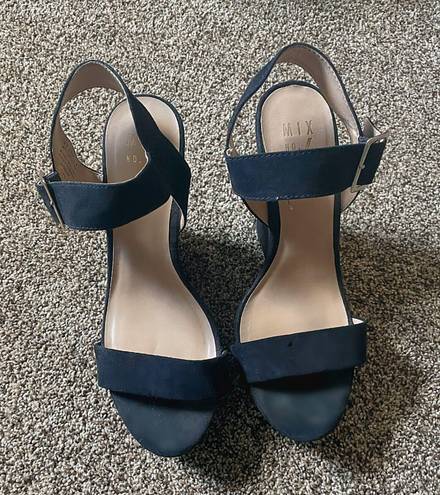 mix no. 6 Black Wedge Heels