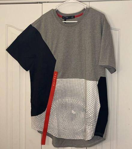 Hudson  Outerwear Eye Prado Short Sleeve Tee Gray Women Size 2XL