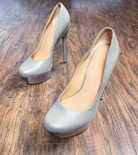 L.A.M.B. . • Carefree platform heels stiletto Taupe leather Gwen Stefani