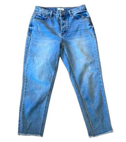 Kensie  blue high rise cropped button fly jeans 6