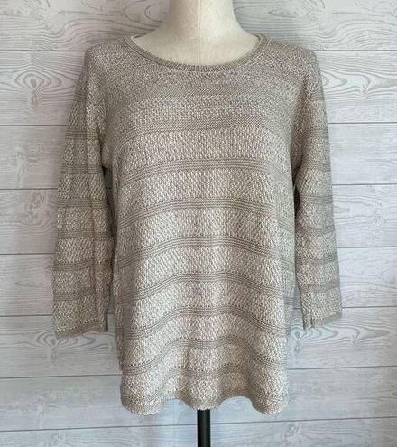 Eight Eight Eight  beige knit pullover sweater Size Large