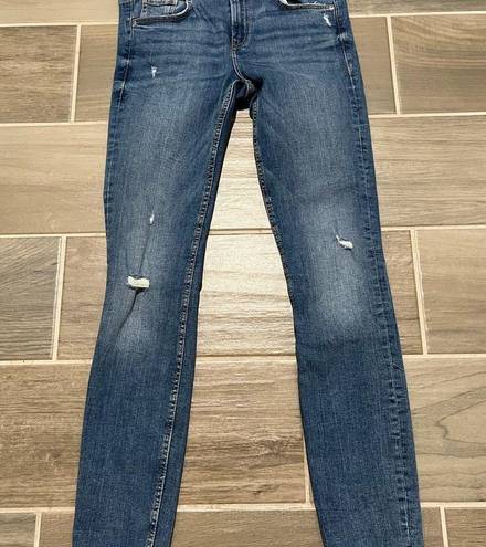 ZARA  trafuluc denim skinny jeans size 6 distressed