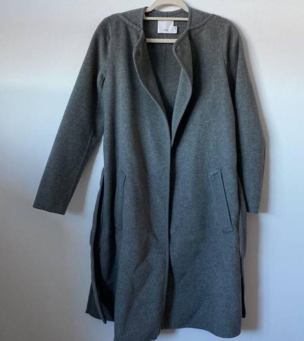 Vince  Grey Wool Belted Wrap Coat Size: XS