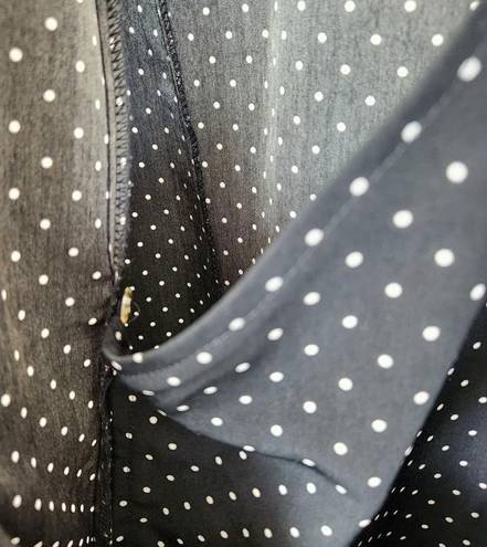 Basic Editions  Vintage Black Polka Dot Wrap Dress 8