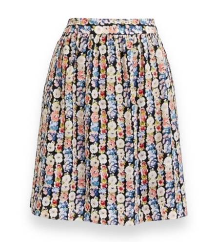 J.Crew  Mercantile Floral Pleated Chiffon A-Line Skirt