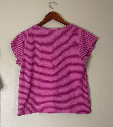 Oscar de la Renta Vintage  Striped Top Pink Size Medium