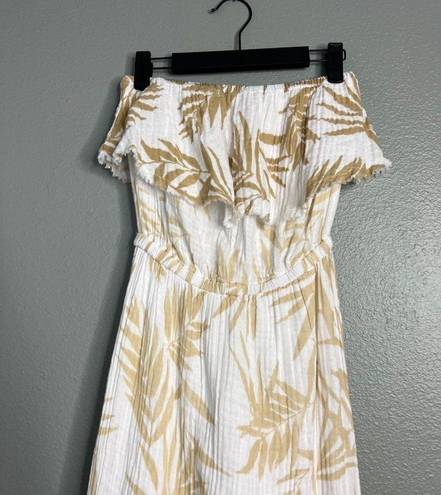 Michael Stars NWOT  Tara Gauze Ruffle Strapless Maxi Dress Brushed Cotton XS