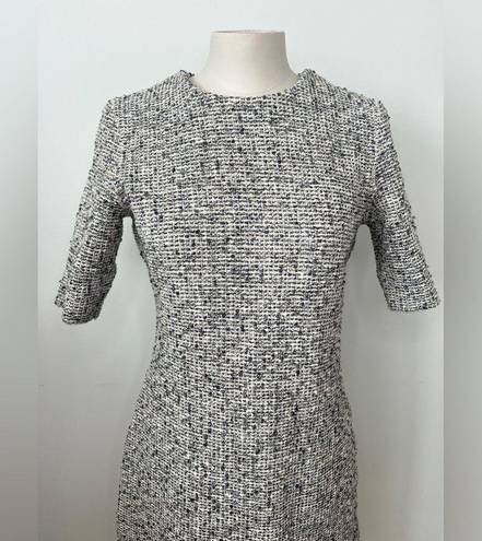 St. John  Boucle Ecru Multicolor Knit Mini Dress size 6