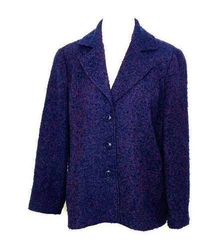 Coldwater Creek  Blazer Career Tweed Purple Jacket Sz P14