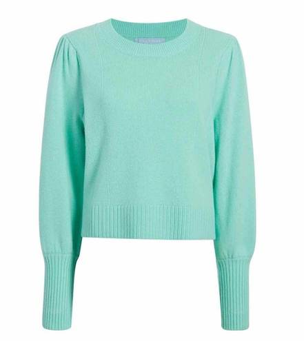 Hill House  The Cropped Sylvie Sweater Size Large Ocean Wave Merino Wool