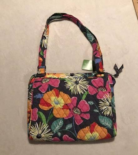 Vera Bradley hipster Jazzy Blooms Gray Floral Zip & Flap Adjustable Strap tablet