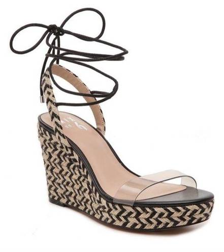 mix no. 6 SAMIRA ESPADRILLE Lace Up Wedge Sandals Women’s 7.5