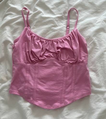 Hollister Pink Corset Crop Top