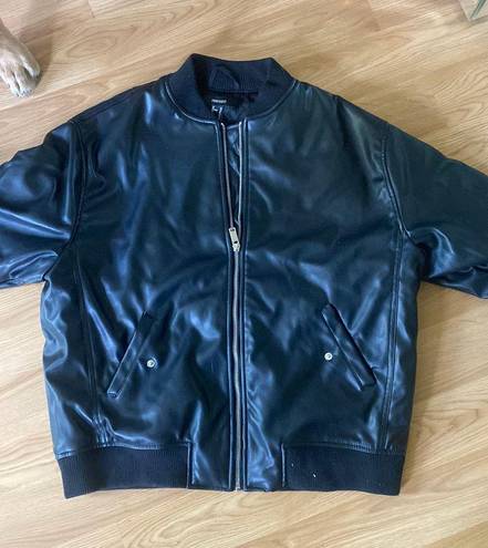 Forever 21 Leather Bomber Jacket