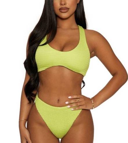 Naked Wardrobe  bikini set green size xs