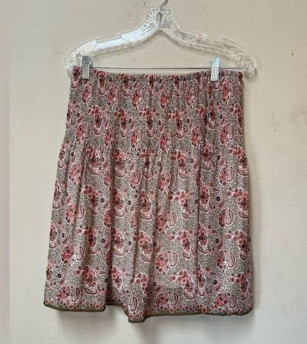 Max Studio  Women’s Pink Floral Paisley Flowy Boho Mini Skirt Large NWT