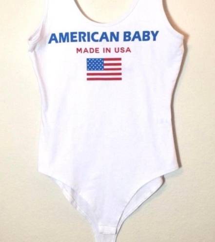 White American Baby Flag Graphic Tank Bodysuit Size XS