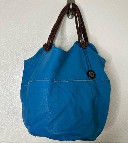 The Sak  Large Tote Ocean Blue Leather Purse