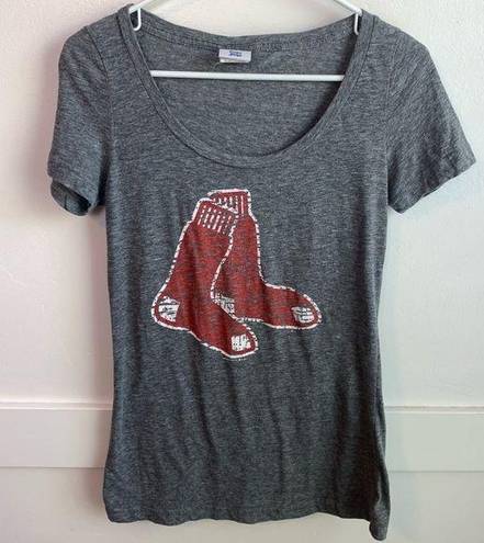 Genuine Merchandise  By Campus Lifestyle Gray Red Sox Short Sleeve Shirt