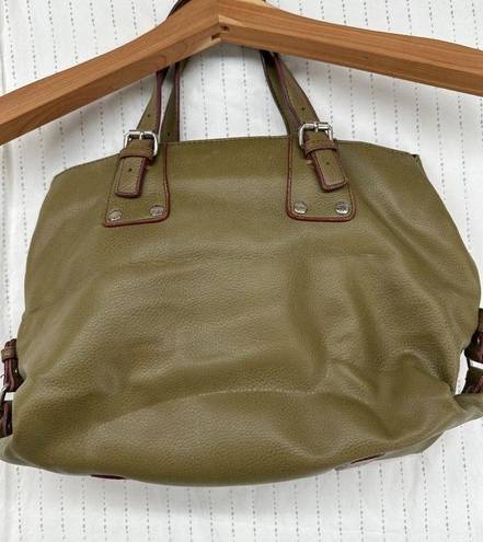 Tommy Hilfiger  Shoulder Bag Olive Green Leather Vintage 90s Y2K Lined Purse