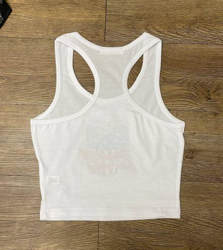 Ameri Can Cropped Tank White Size M