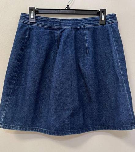 Rag and Bone  Racer Zip-Front Denim Mini Skirt Size 32