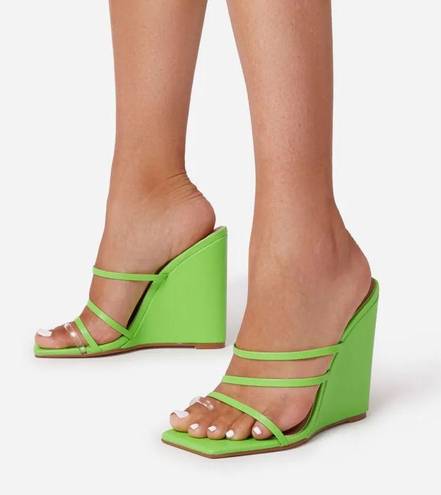 EGO NEW  neon block sandal heels size 6