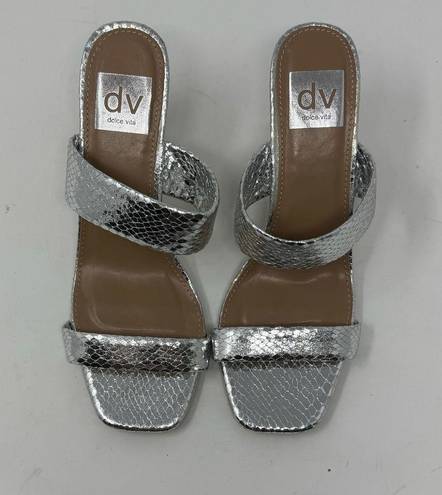 Dolce Vita Selsta Mule Sandal In Silver Size 7